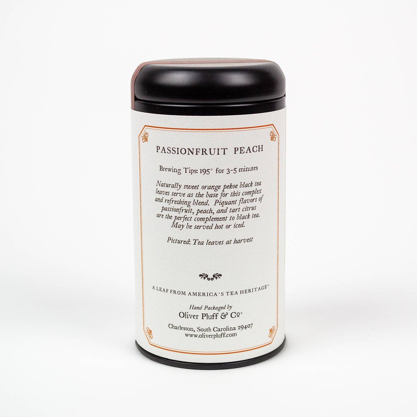 Oliver Pluff & Company - Passionfruit Peach - 20 Teabags in Signature Tea Tin