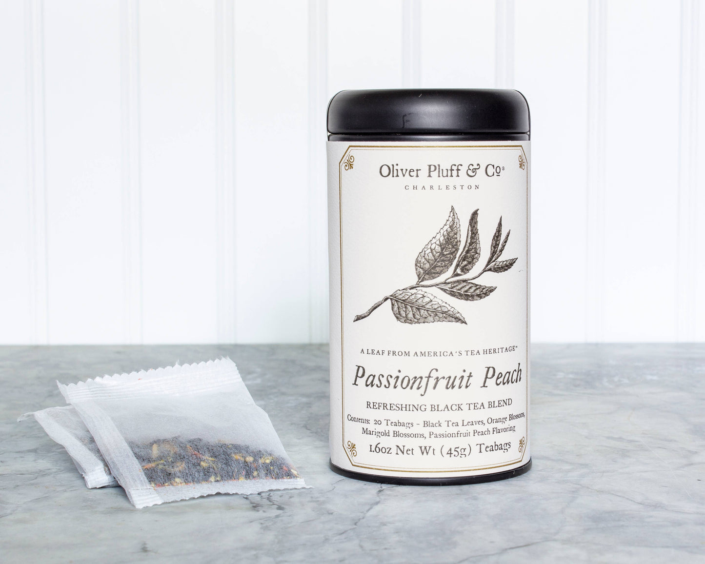 Oliver Pluff & Company - Passionfruit Peach - 20 Teabags in Signature Tea Tin