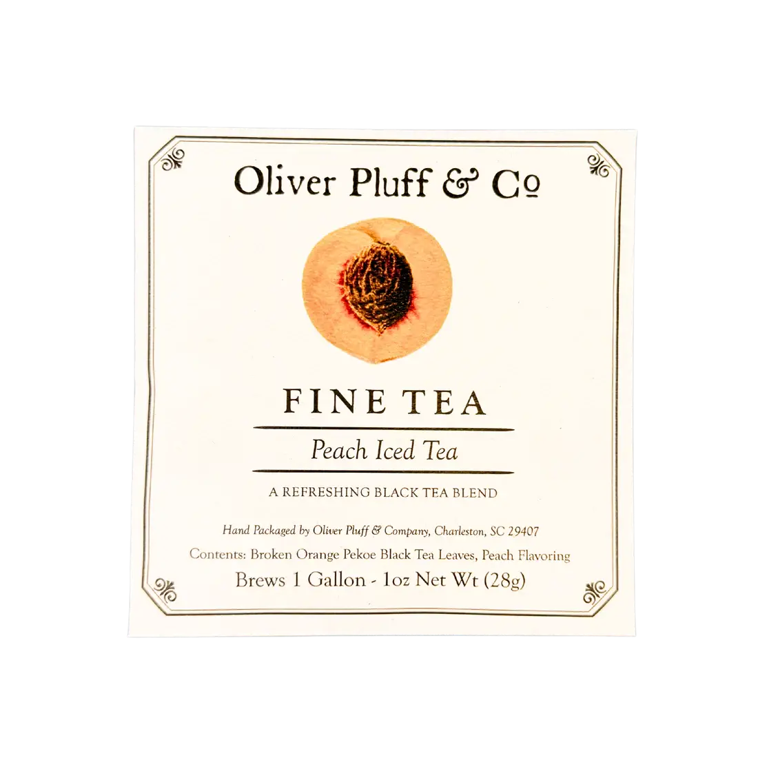 Oliver Pluff & Company - Peach Iced Tea - 1 Gallon Envelope