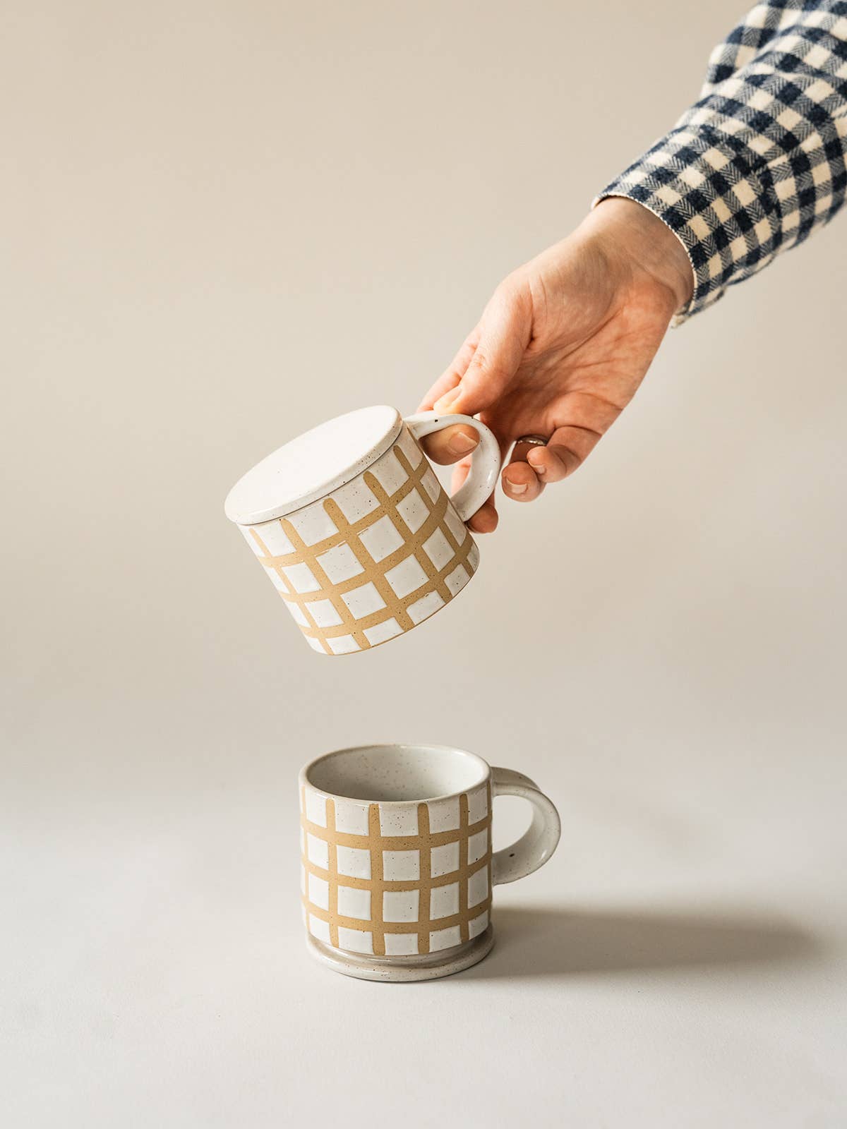 Co.House Designs - Speckle Grid Mug with Lid