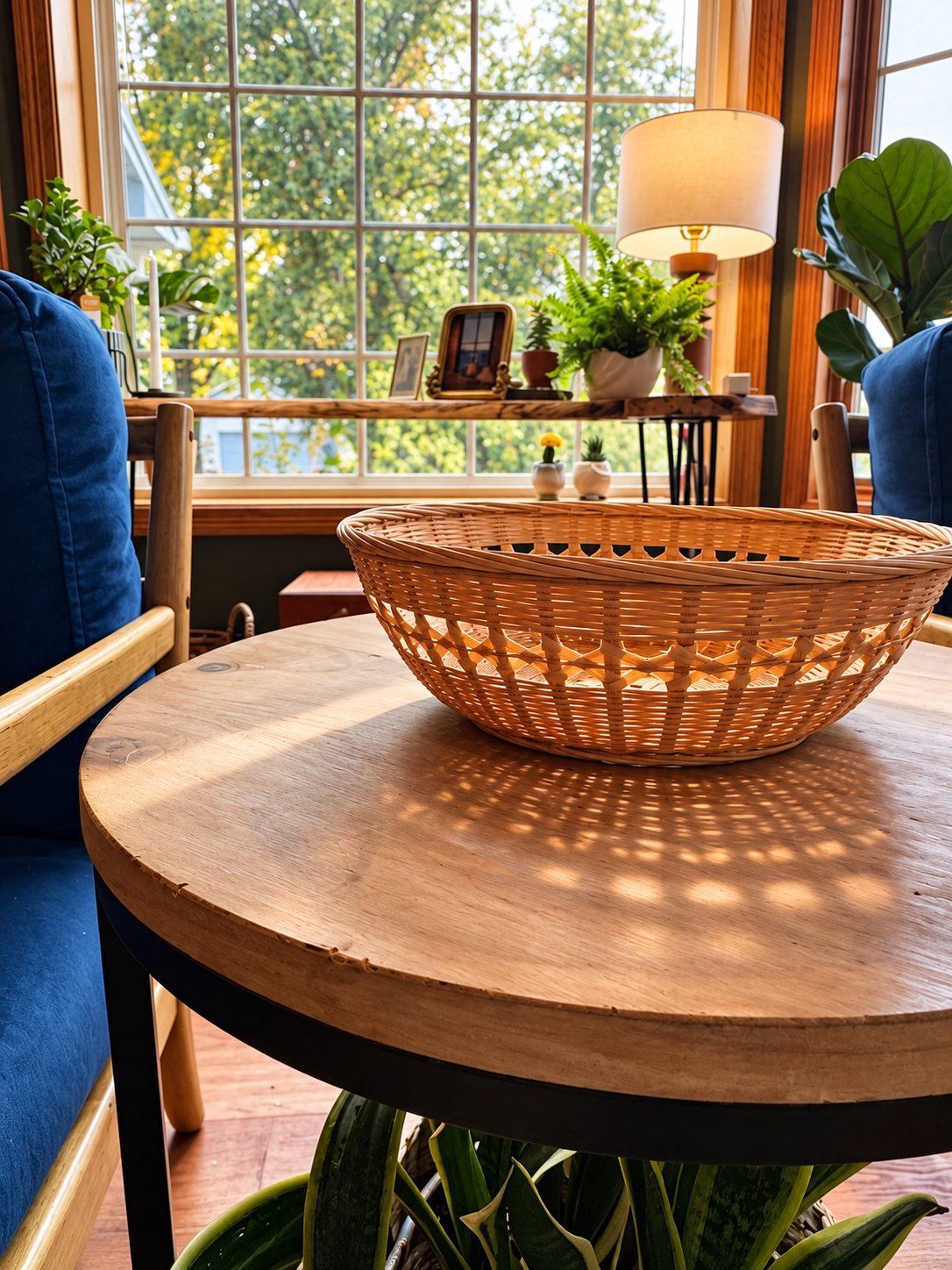 Set of 2 Woven Table Baskets