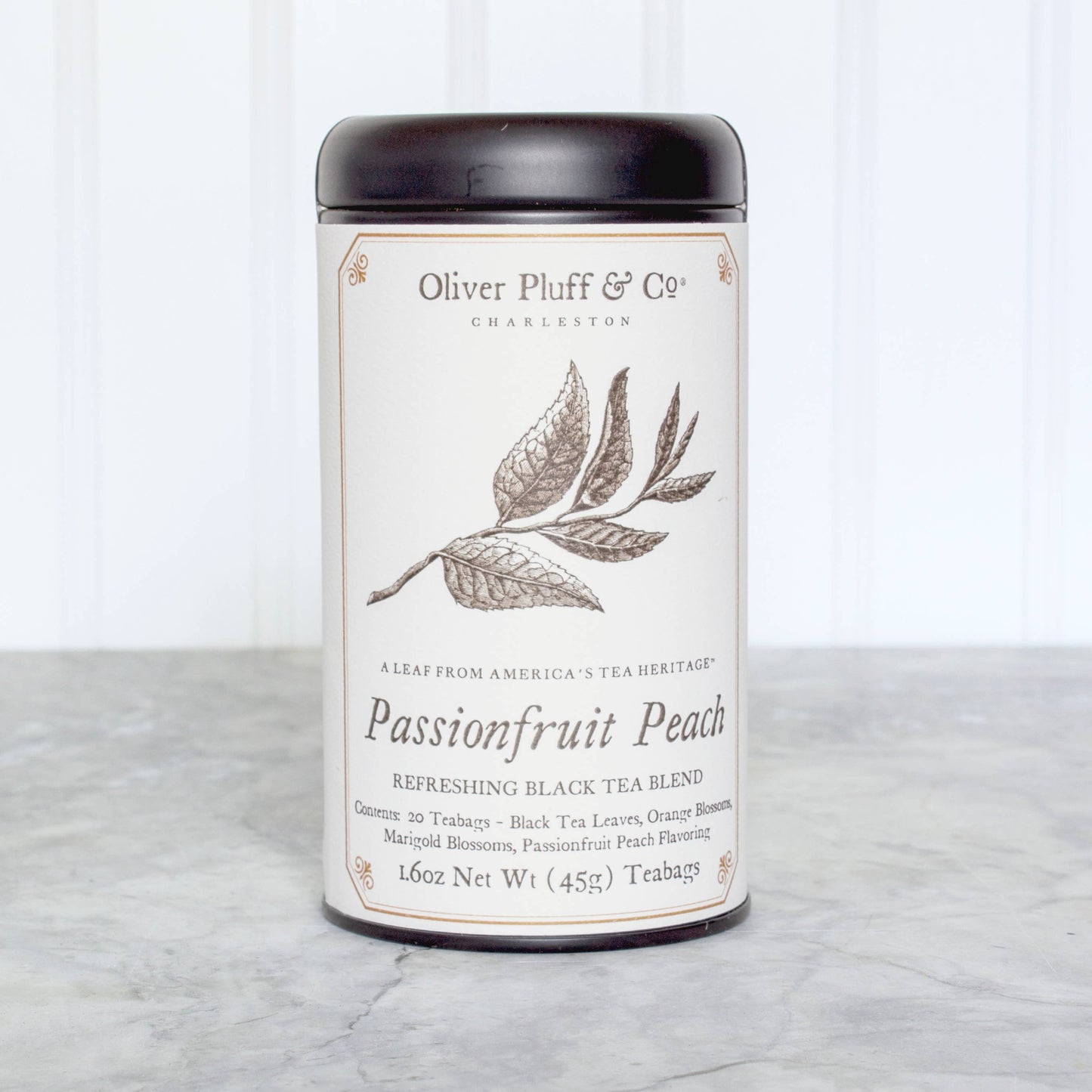 Oliver Pluff & Company - Passionfruit Peach - 20 Teabags in Signature Tea Tin