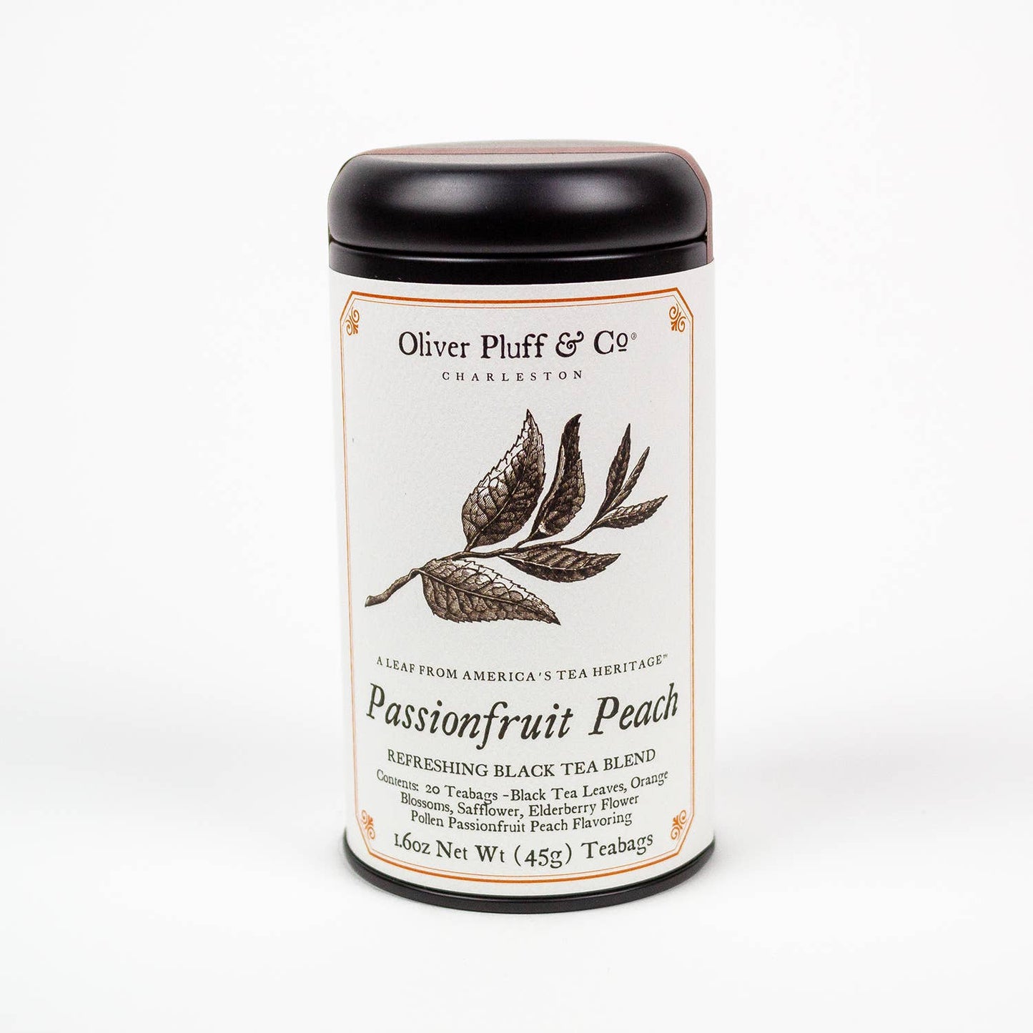 Oliver Pluff & Company - Passionfruit Peach - 20 Teabags in Signature Tea Tin