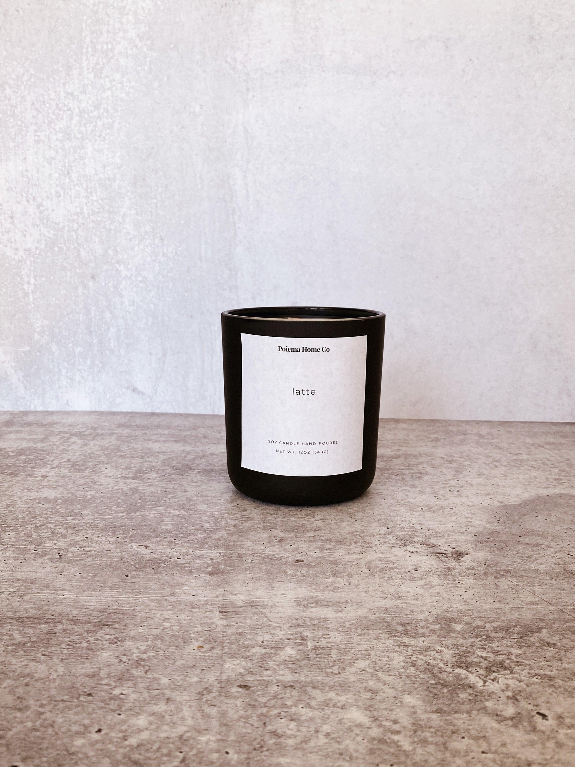 Luxury Hand-Poured Soy Wax Candles | Latte - Poiemahomeco