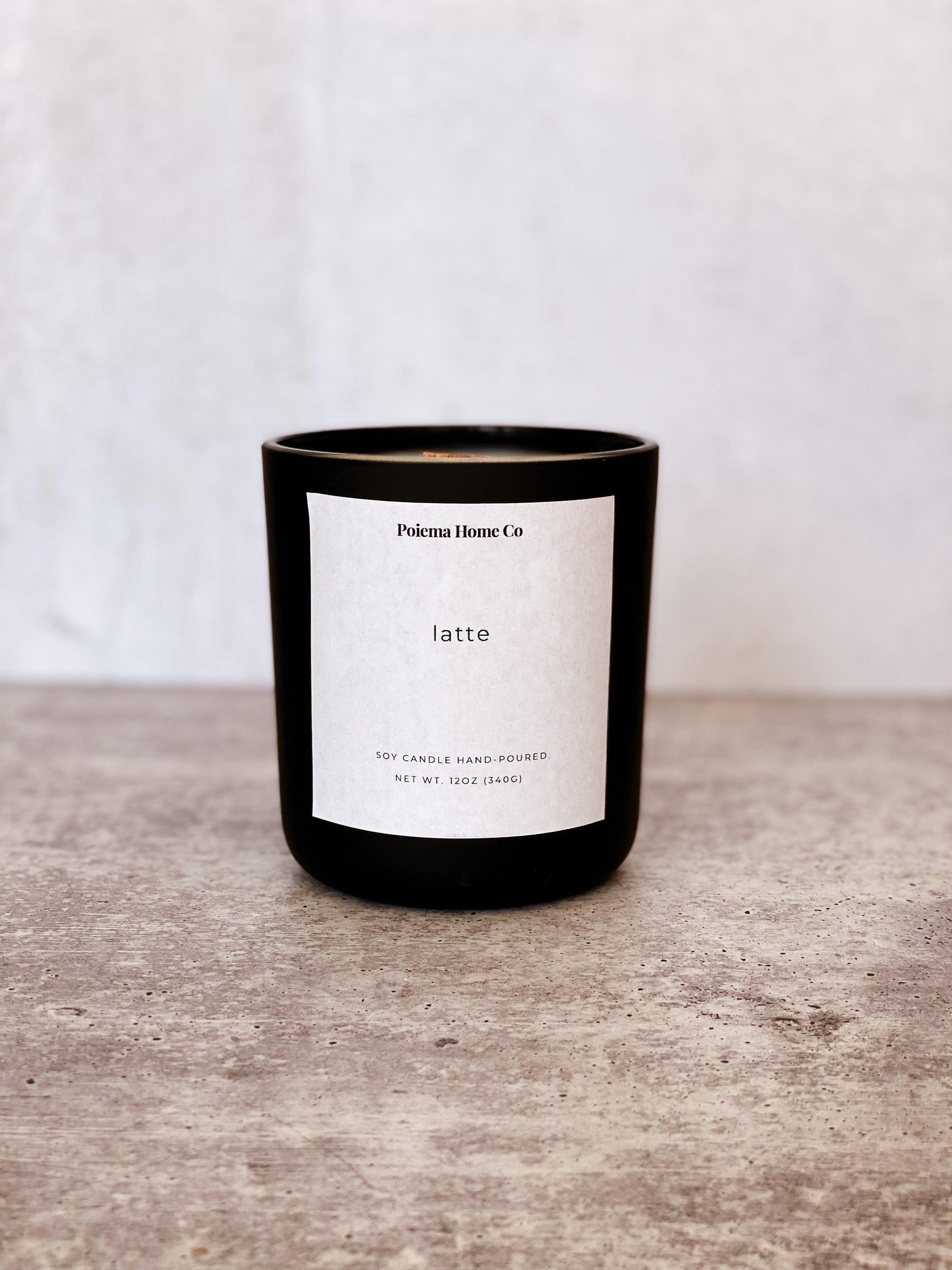 Luxury Hand-Poured Soy Wax Candles | Latte - Poiemahomeco