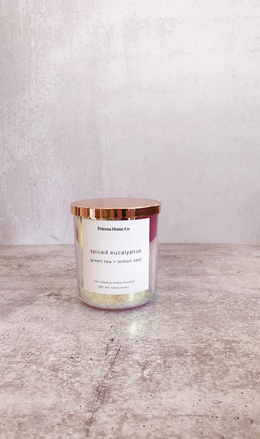Luxury Hand-Poured Soy Wax Candles | spiced eucalyptus - Poiemahomeco