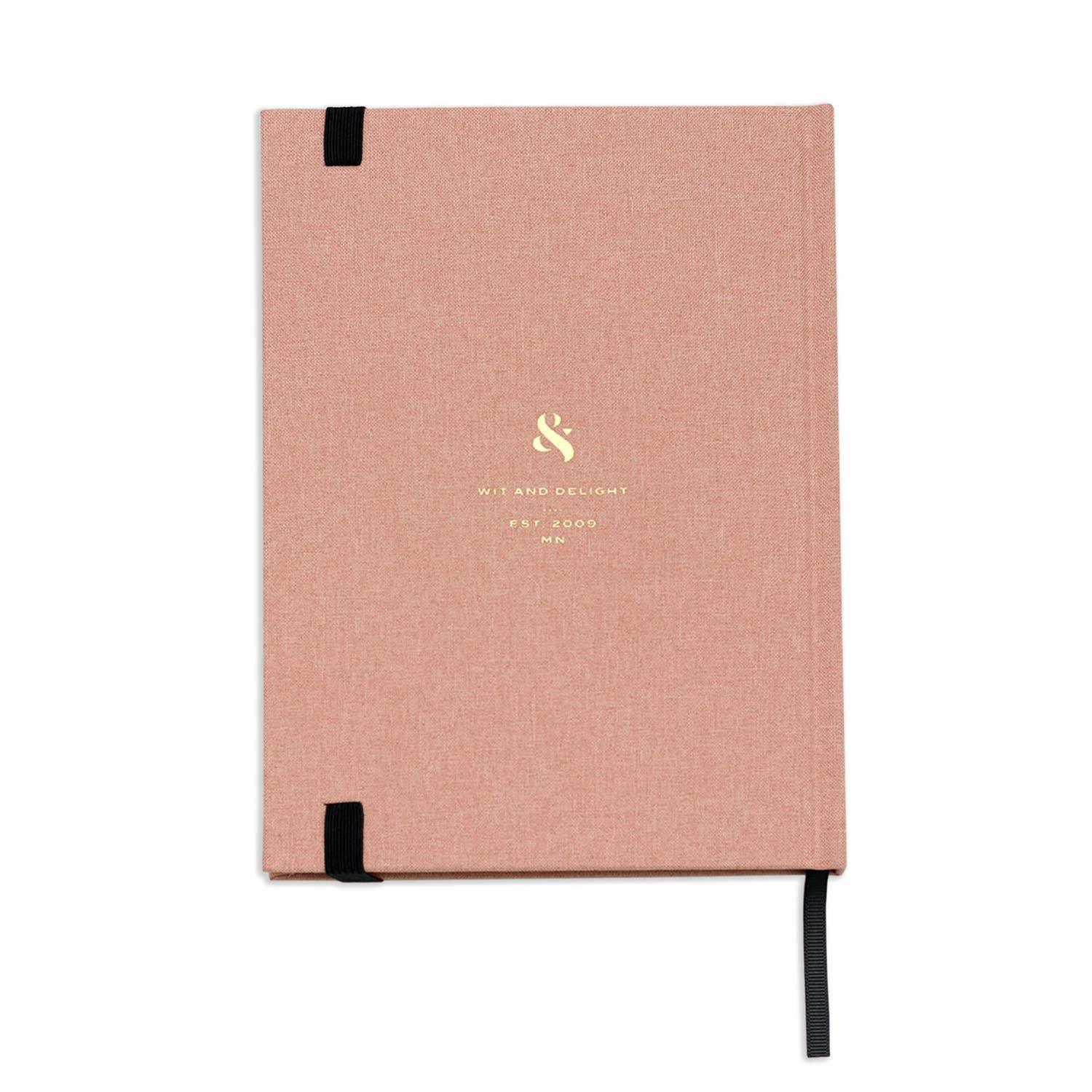Wit & Delight - Pink Linen Note to Self Journal - Poiemahomeco