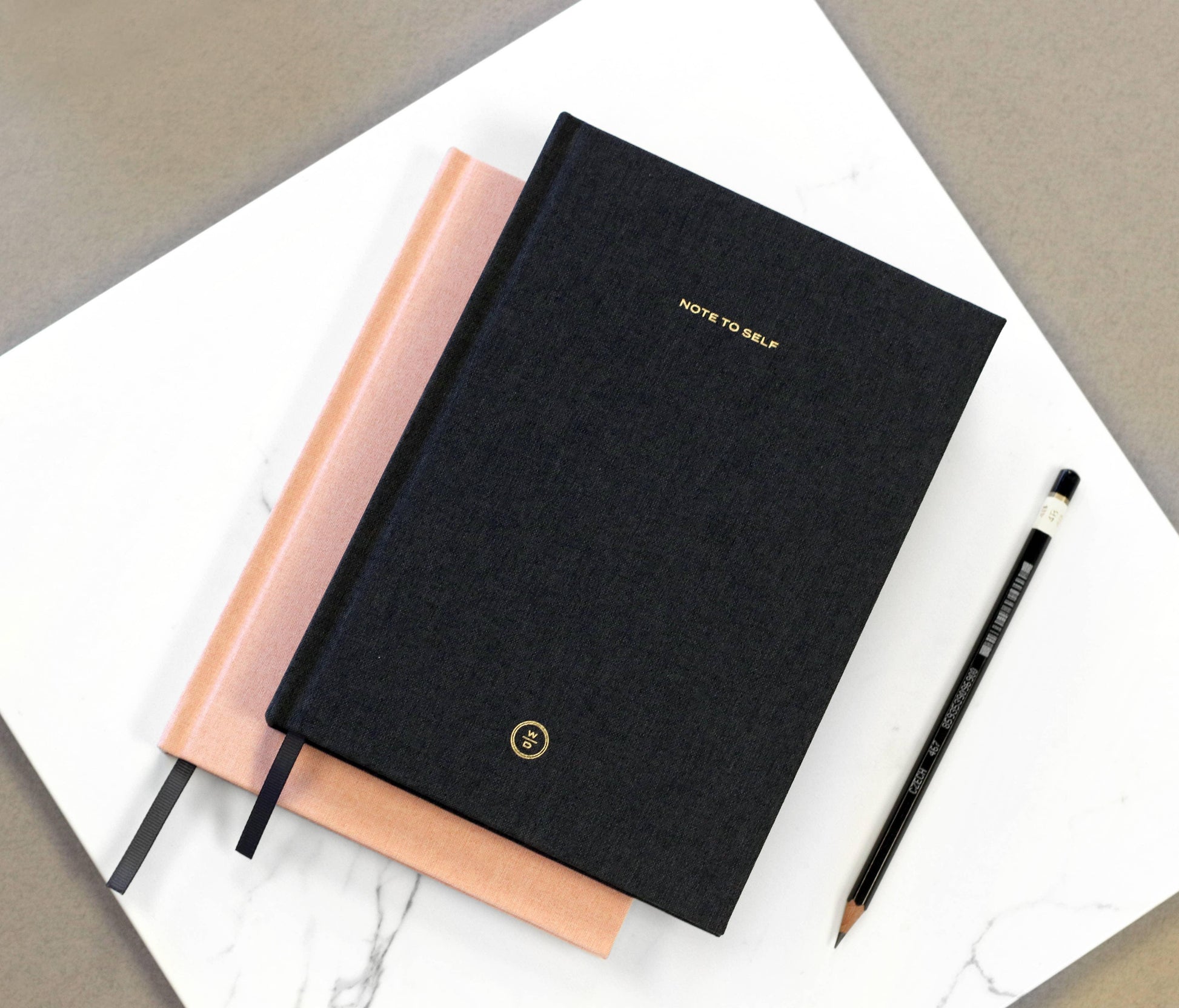 Wit & Delight - Pink Linen Note to Self Journal - Poiemahomeco